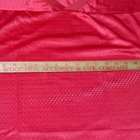 Vintage Majestic Football Jersey Youth Large Red V Neck Mesh USA Made Athletic - Picture 3 of 8